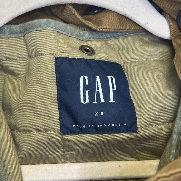 GAP Brown Utility Parka with Hood and Drawstring Waist - Picture 3 of 8
